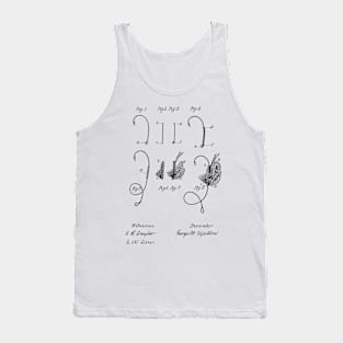 Fishing Lure Vintage Patent Hand Drawing Tank Top